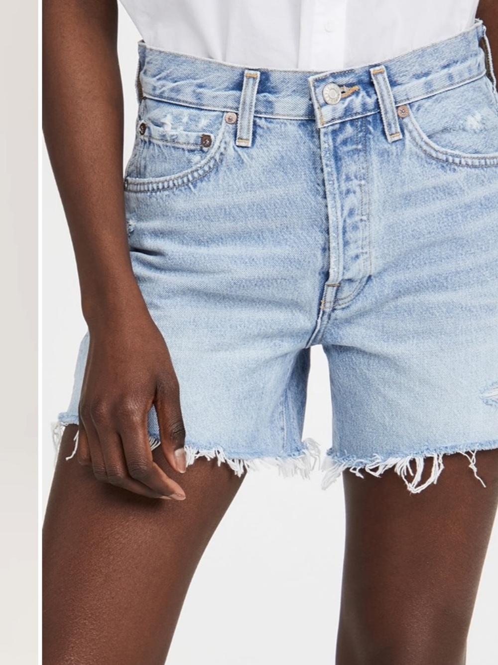 AGOLDE Parker Long Jean Shorts